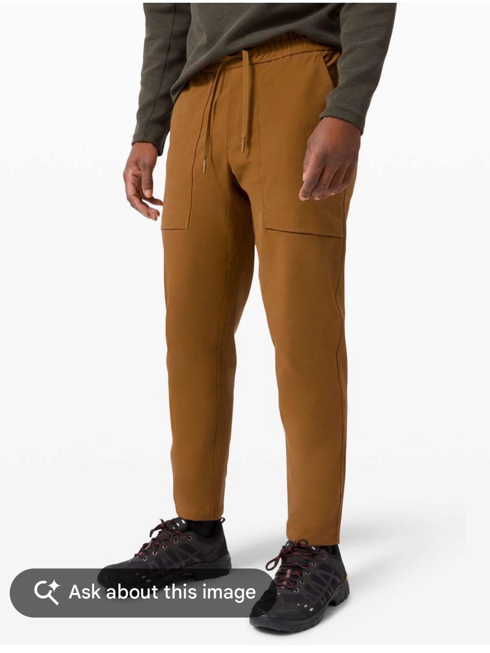 Lululemon Men's Bowline Pant in Utilitech fabric and Burnt Caramel Color